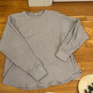 uniqlo waffle knit long sleeve top